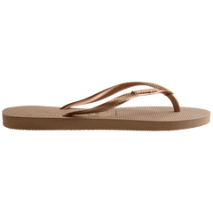 Women's Slim Logo Metallic Flip Flops