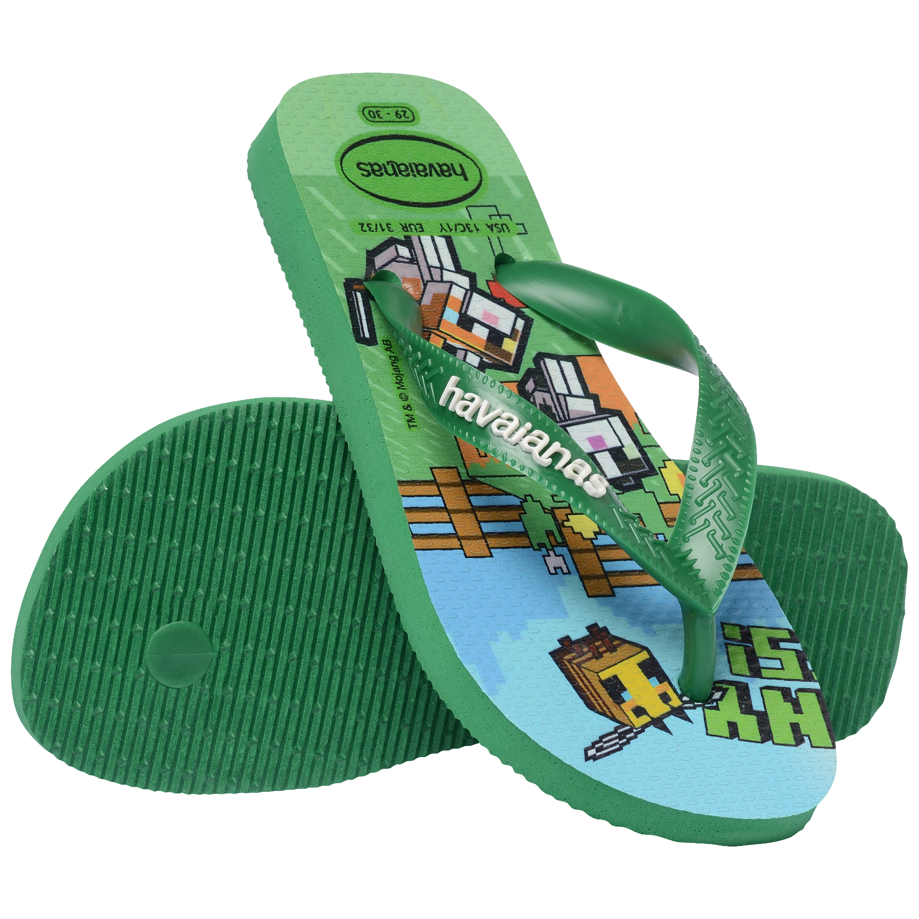 Kids' Minecraft Top Flip Flops