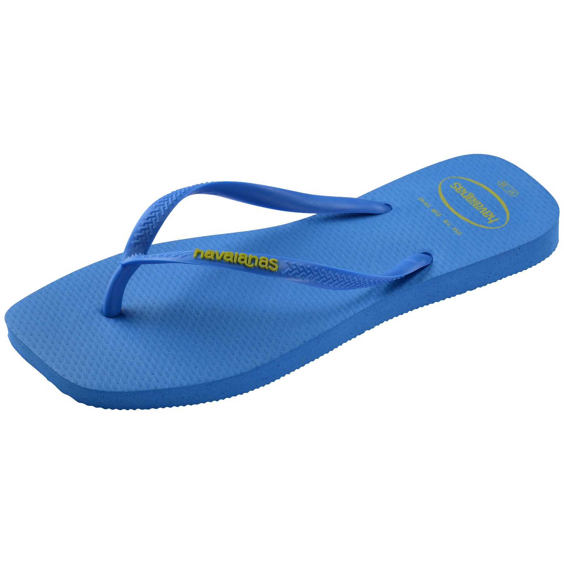 Women's Slim Square Logo Pop Up Flip Flops