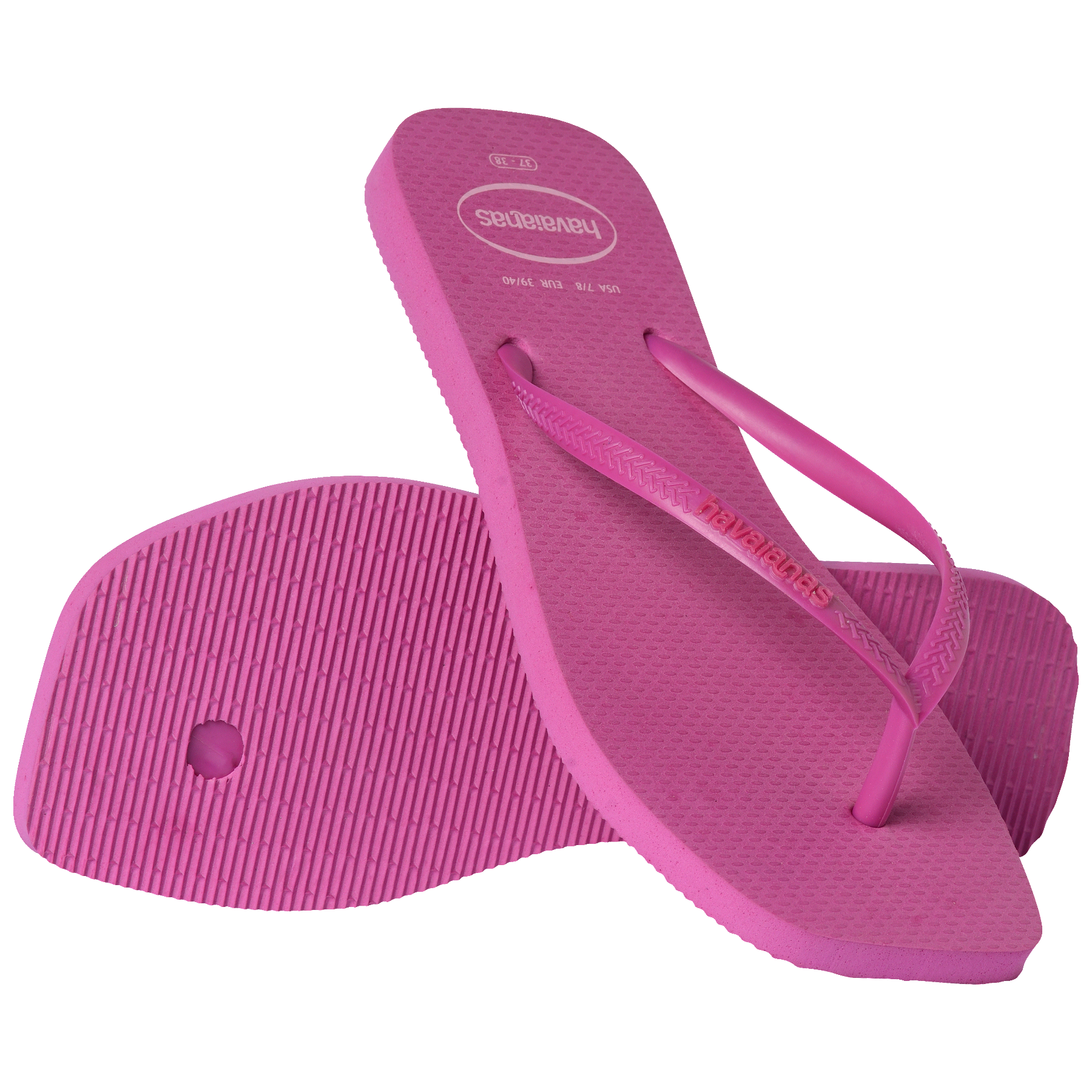 Women's Slim Square Logo Pop Up Flip Flops