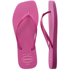 Women's Slim Square Logo Pop Up Flip Flops