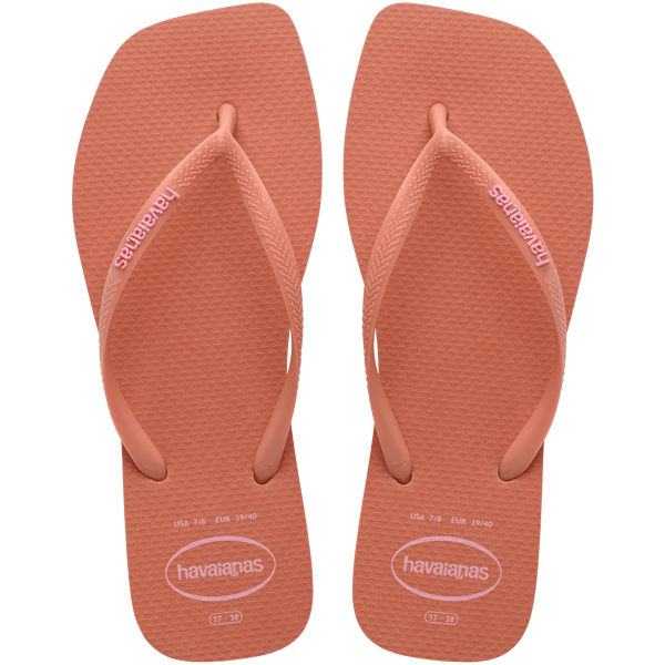 Women's Slim Square Logo Pop Up Flip Flops