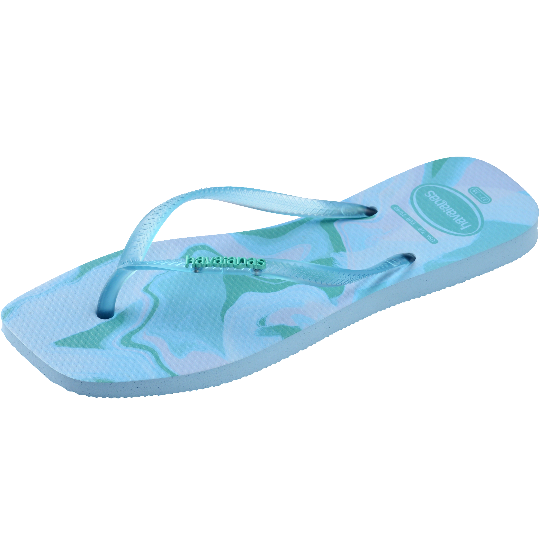 Women's Slim Square Jelly Flip Flops