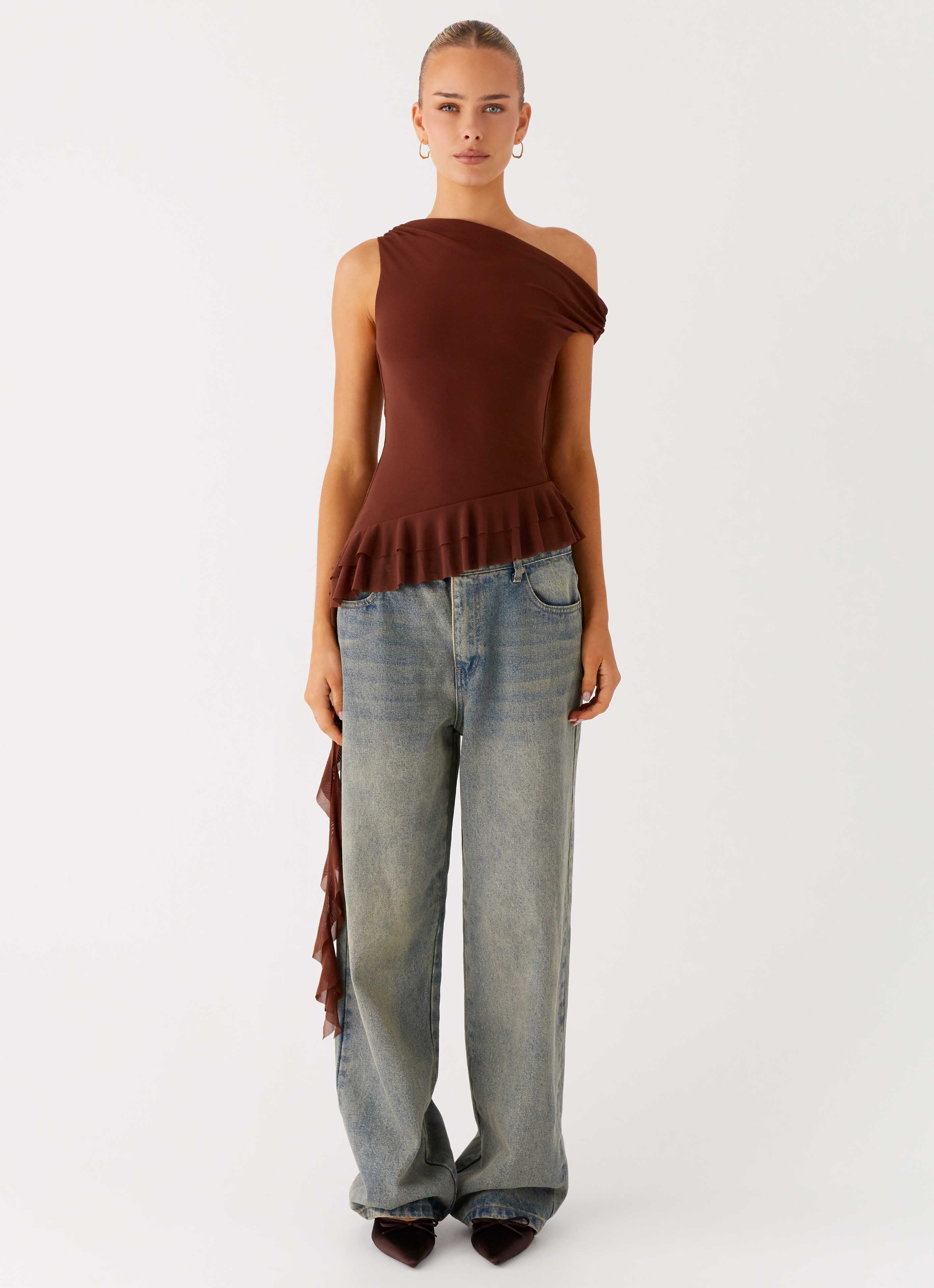 Mica Top - Chocolate