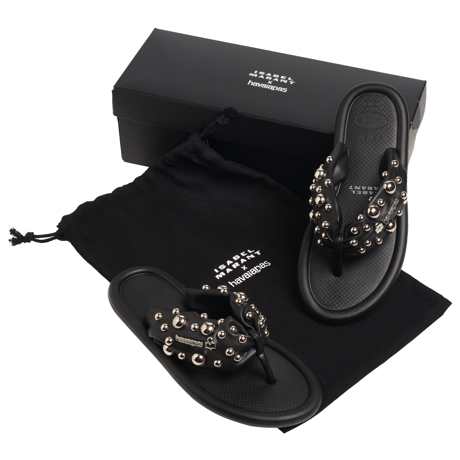 Women's Isabel Marant Maxi Puffed Studs Flip Flops
